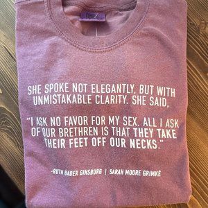 Unisex Purple Ruth Bader Ginsburg Quote Comfort Colors Shirt (Various sizes)